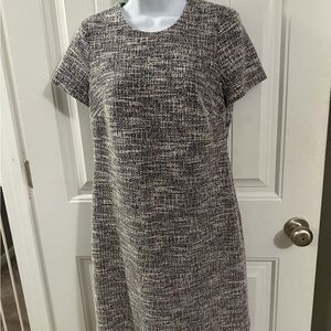 Calvin Klein Black and White Tweed Mini Dress